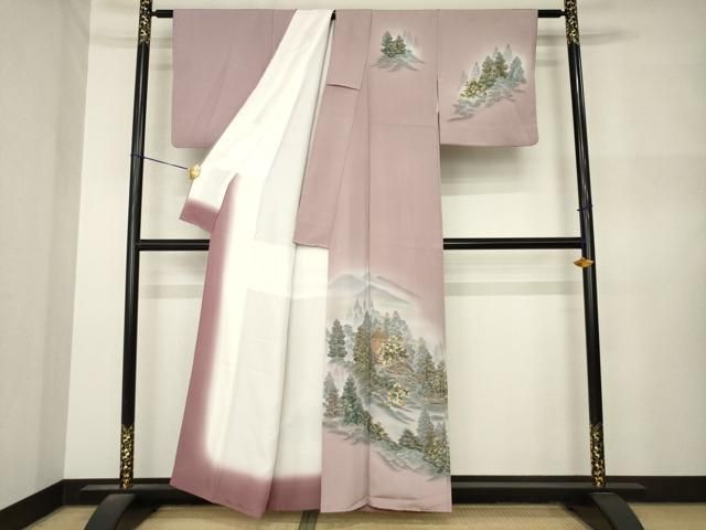 平和屋着物●訪問着 風景文 金彩 正絹 逸品 AABN8726ck