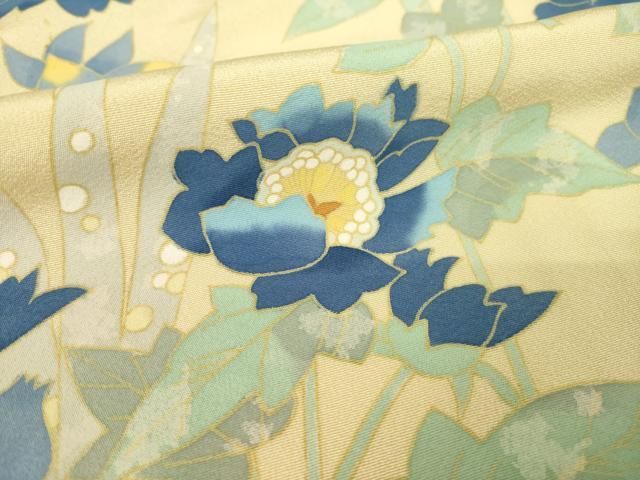 平和屋着物●京友禅作家 高瀬川美紀 訪問着 草花文 正絹 逸品 AABN8769ck