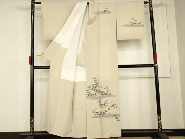 平和屋着物●京友禅の人間国宝 上野為二 訪問着 松竹梅風景文 暈し染め 正絹 逸品 AABN9172cs