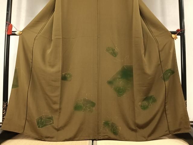 平和屋着物●世界的人形師 辻村寿三郎 ジュサブロー 訪問着 絵馬 駒 梟 暈し染め 正絹 逸品 AABN9341fy