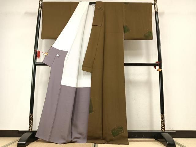 平和屋着物●世界的人形師 辻村寿三郎 ジュサブロー 訪問着 絵馬 駒 梟 暈し染め 正絹 逸品 AABN9341fy