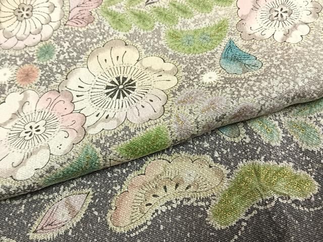 平和屋着物●訪問着 絞り 辻が花 暈し染め 金彩 正絹 逸品 AABN9350fy