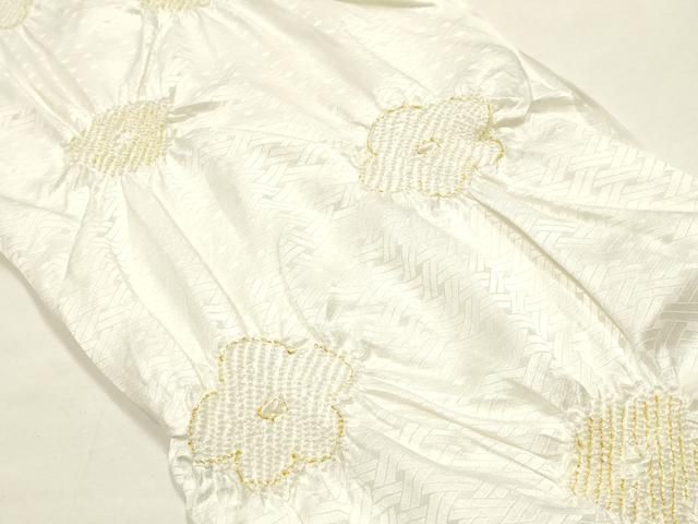 平和屋本店●和装小物 帯締め・帯揚げ・扇子セット 礼装用 高麗組 亀房付き 柄絞り 舞花文 五分金糸 逸品 未使用 AABN9846ay