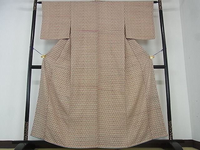 平和屋着物■付下げ 菱繋ぎ 逸品 ab2182