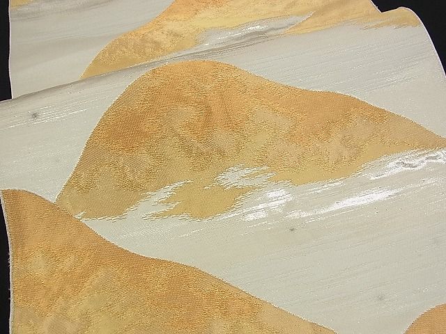 平和屋着物■六通柄袋帯 遠山霞文 金銀糸 逸品 n-am0266