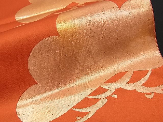 平和屋着物■六通柄袋帯 松 金糸 逸品 n-am0369