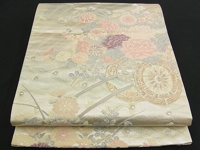 平和屋着物■六通柄袋帯 唐織 花車文 金銀糸 逸品 n-am0839