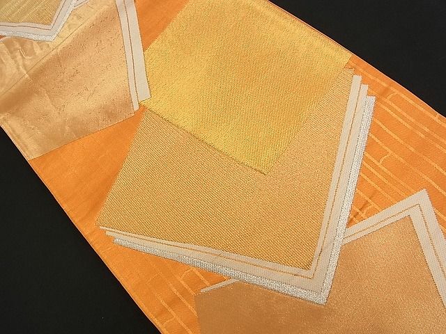 平和屋着物■六通柄袋帯 唐織 色紙重ね 金銀糸 逸品 n-am0848