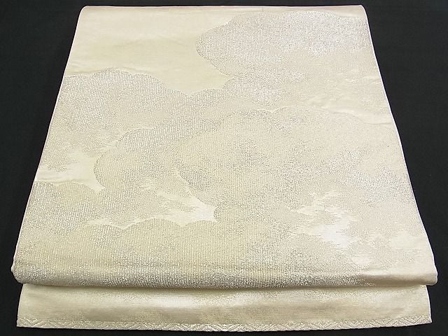 平和屋着物■六通柄袋帯 錦彩つづれ 雲重ね 銀彩 逸品 n-am0888