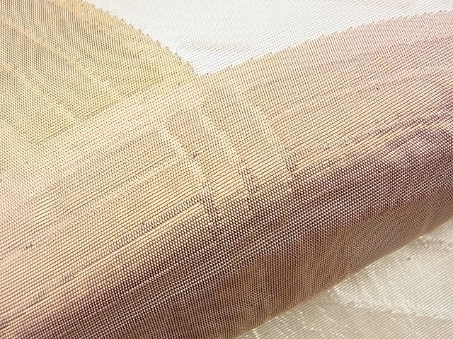 平和屋着物■六通柄京袋帯 ふくれ織 籬竹垣文 金銀糸 逸品 n-am0890