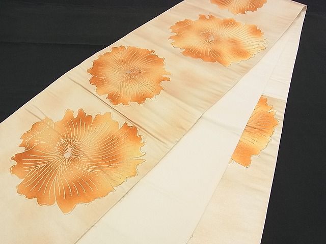 平和屋着物■六通柄袋帯 唐織 舞花文 銀糸 逸品 n-am0919