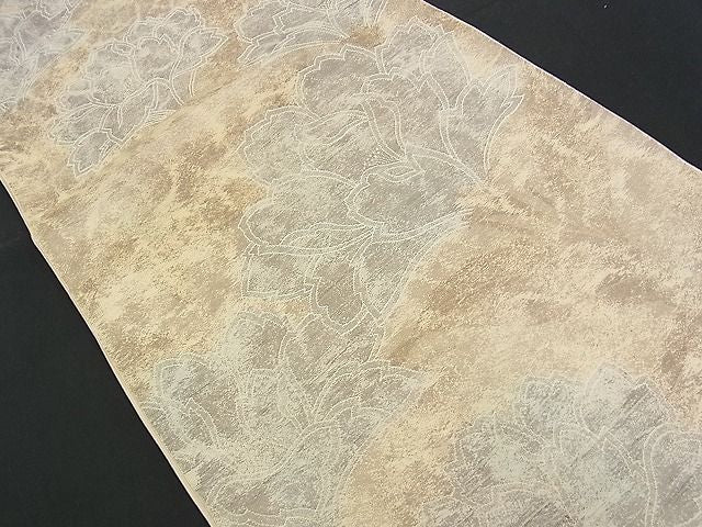 平和屋着物■西陣 六通柄袋帯 舞花文 銀糸 逸品 n-am0987