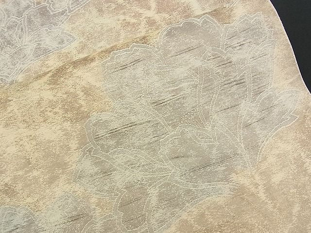 平和屋着物■西陣 六通柄袋帯 舞花文 銀糸 逸品 n-am0987