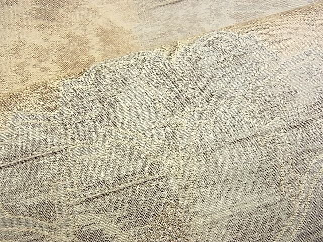 平和屋着物■西陣 六通柄袋帯 舞花文 銀糸 逸品 n-am0987