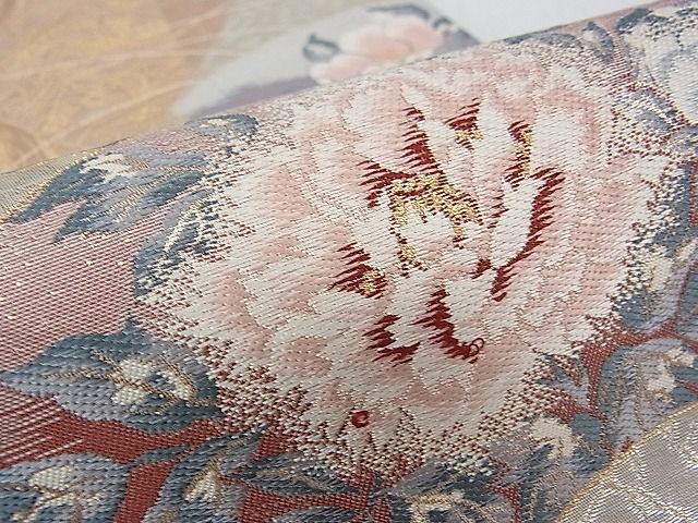 平和屋着物■六通柄袋帯 唐織 ふたみ屏風絵 金銀糸 逸品 ap4851