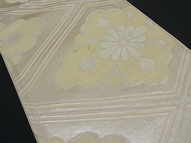 平和屋着物■西陣 六通柄袋帯 唐織 花菱文 銀糸 逸品 n-ar1681