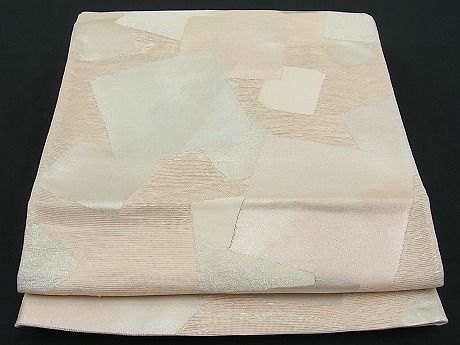 平和屋着物■夏物 六通柄袋帯 破れ色紙散らし 銀糸 逸品 n-ar1844