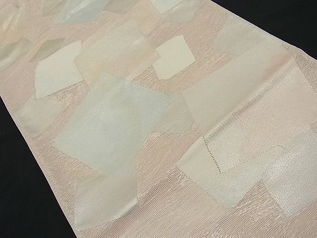 平和屋着物■夏物 六通柄袋帯 破れ色紙散らし 銀糸 逸品 n-ar1844