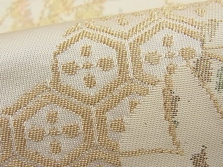 平和屋着物■六通柄袋帯 雲取り吉祥楓尽くし文 金糸 逸品 n-ar2164