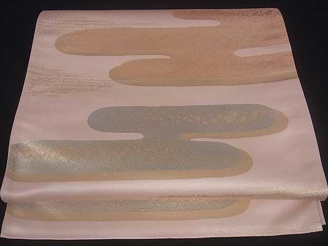 平和屋着物■六通柄袋帯 霞文 金糸 逸品 ar3809