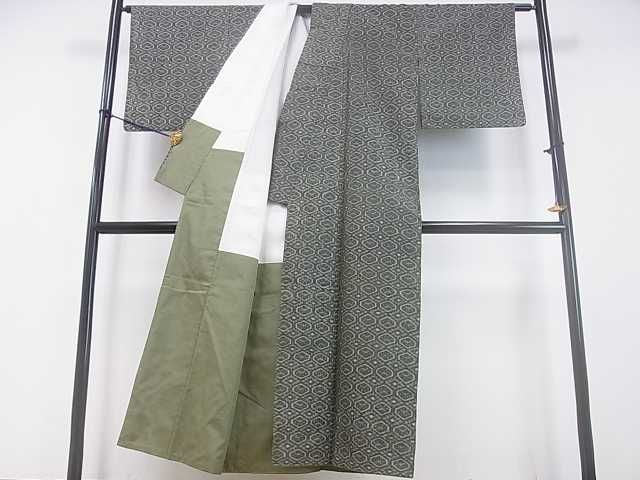 平和屋着物■上質な紬 変わり亀甲花文 逸品 ar4078