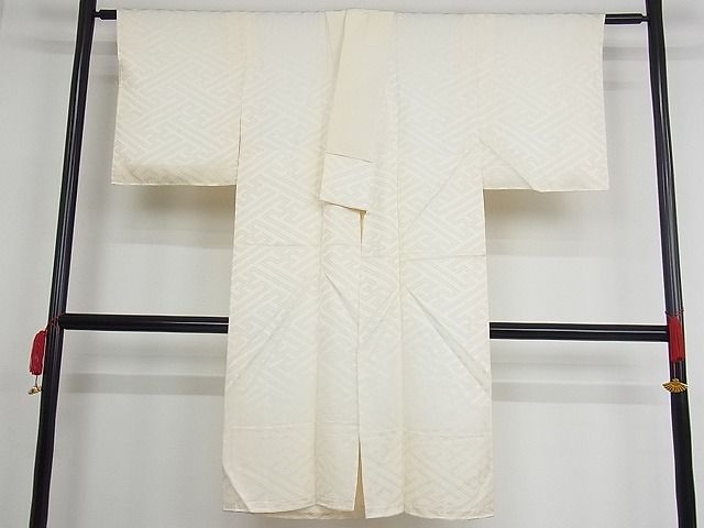 平和屋着物■長襦袢 袷 紗綾形地紋 正絹 逸品 B-np8489