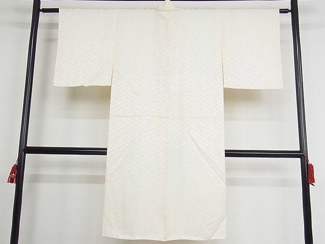 平和屋着物■長襦袢 袷 紗綾形地紋 正絹 逸品 B-np8489