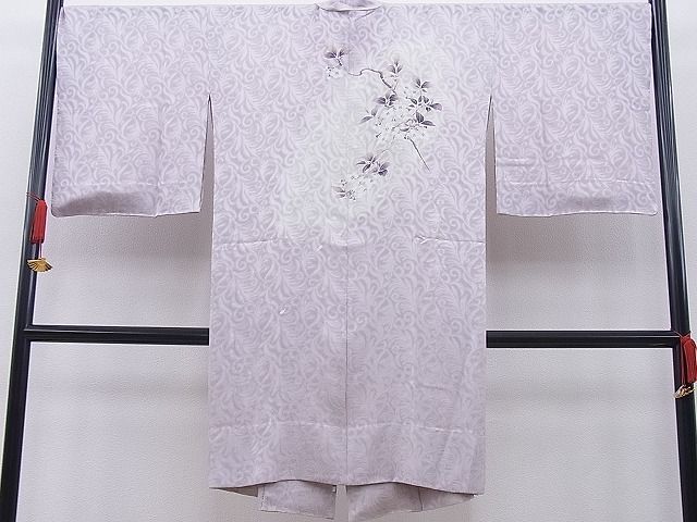 平和屋本店■極上 スリーシーズン 春夏秋 道中着 紋紗 塵除け 手描き 枝桜文 暈し染め 逸品 BAAF0420zb4 - 平和屋