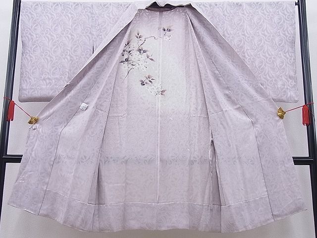平和屋本店■極上 スリーシーズン 春夏秋 道中着 紋紗 塵除け 手描き 枝桜文 暈し染め 逸品 BAAF0420zb4 - 平和屋