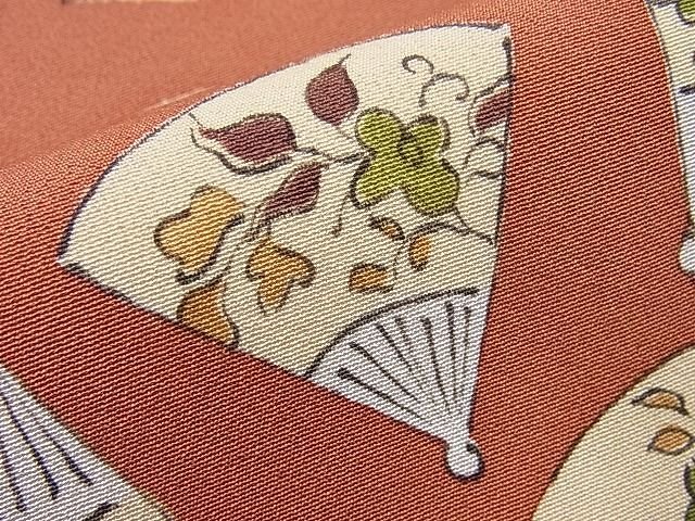 平和屋本店■極上 銀座 志ま亀 小紋 扇面吉祥花文 畳紙付き 逸品 BAAF0444zb4 - 平和屋