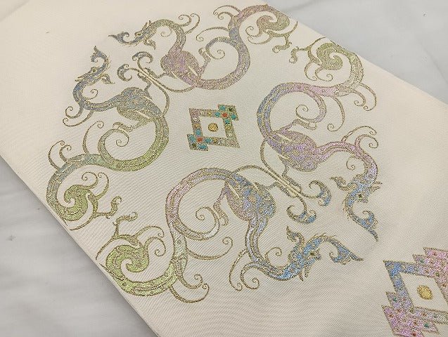 平和屋本店■極上 最高級 龍村平蔵製 太鼓柄 本袋帯 玲龍磚文 逸品 BAAH3796zb4 - 平和屋