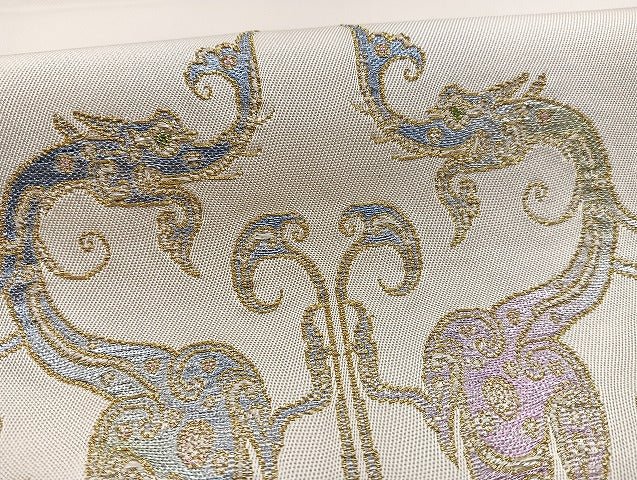 平和屋本店■極上 最高級 龍村平蔵製 太鼓柄 本袋帯 玲龍磚文 逸品 BAAH3796zb4 - 平和屋