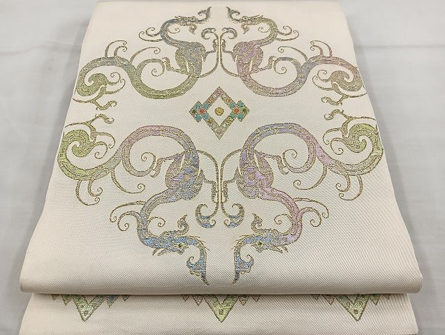 平和屋本店■極上 最高級 龍村平蔵製 太鼓柄 本袋帯 玲龍磚文 逸品 BAAH3796zb4 - 平和屋