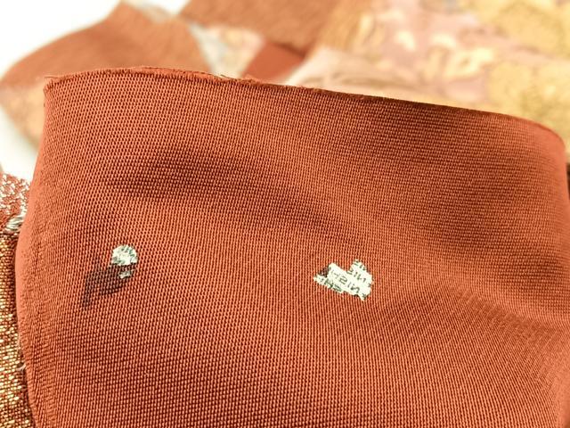 平和屋着物◎西陣 六通柄袋帯 ふくれ織 道長名物裂 金糸 正絹 逸品 BAAK0616if