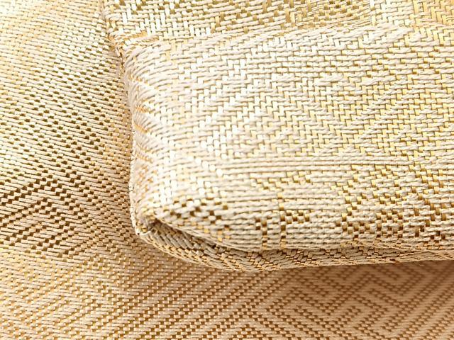 平和屋着物◎佐賀錦 全通柄袋帯 子持ち亀甲 金糸 正絹 逸品 BAAK0630if