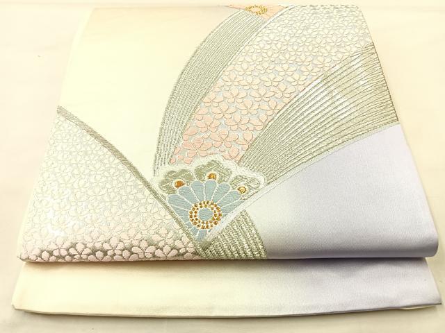 平和屋着物◎西陣 六通柄袋帯 唐織 正倉院花文 金銀糸 正絹 逸品 未仕立て BAAK0640if