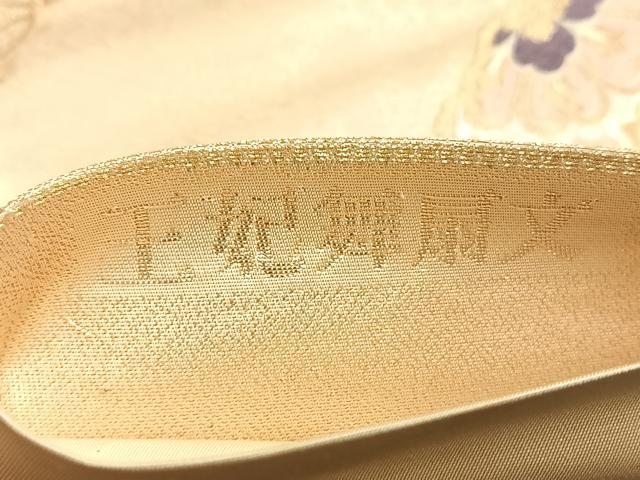 平和屋着物◎六通柄袋帯 唐織 王妃舞扇文 金糸 正絹 逸品 BAAK1026du