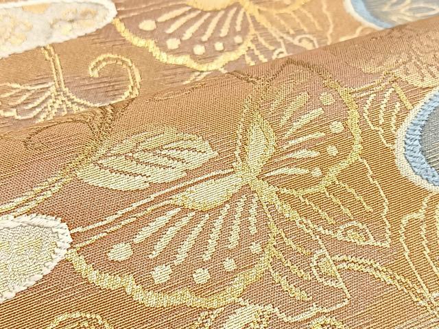 平和屋着物◎六通柄袋帯 霞重流水文 金糸 逸品 BAAK6762ea