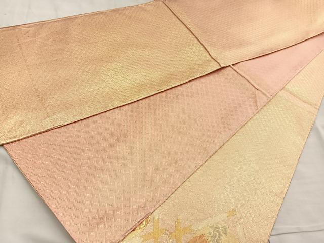 平和屋着物◎太鼓柄袋帯 菱天井花丸文 金糸 正絹 逸品 BAAK6800ea