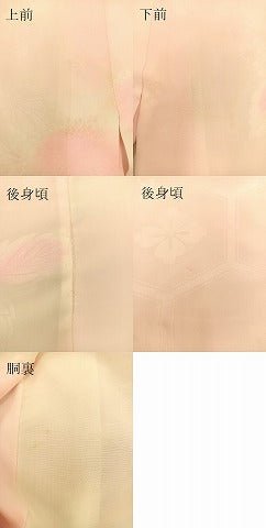 平和屋着物■長襦袢 袷 亀甲草花地紋 暈し染め 正絹 逸品 BAAL5523bs