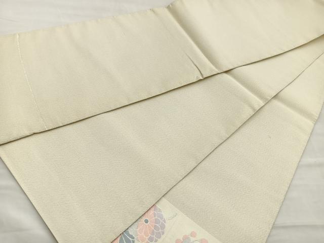 平和屋着物◎太鼓柄袋帯 菊 金銀糸 正絹 逸品 BAAL6216ea
