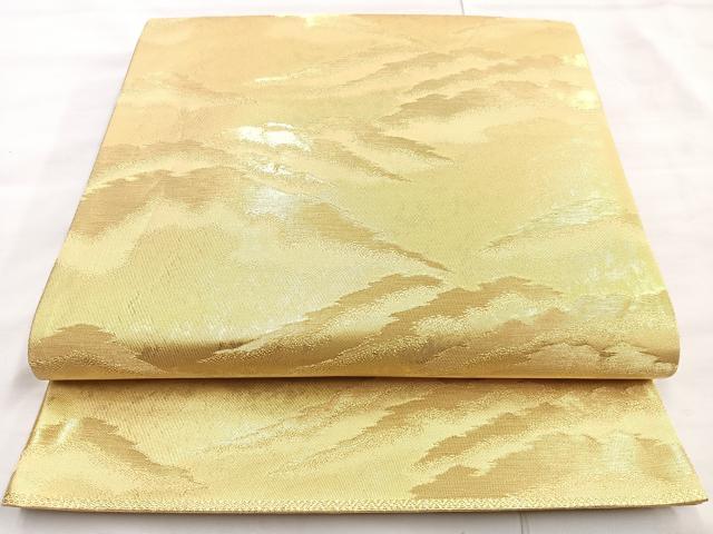 平和屋着物◎六通柄袋帯 風景文 正絹 逸品 BAAL7854cm