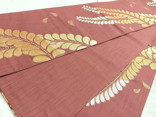 平和屋着物◎六通柄袋帯 華吉兆 金銀糸 正絹 逸品 BAAL7881cm
