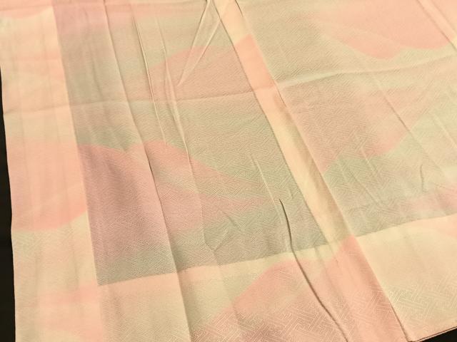平和屋着物■長襦袢 無双仕立て 紗綾型地紋 暈し染め 正絹 逸品 BAAL8254xi