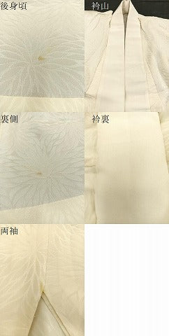 平和屋着物■長襦袢 無双仕立て 菊尽くし 正絹 逸品 BAAL8488xa