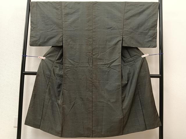 平和屋着物■上質なお召 120亀甲 正絹 逸品 BAAM0311bs