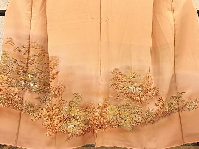 平和屋着物■豪華色留袖 手描き 名所風景 暈し染め 正絹 逸品 BAAM1050gt