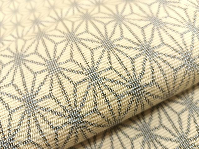 平和屋着物■上質なお召 麻の葉文様 正絹 逸品 BAAM1162sa