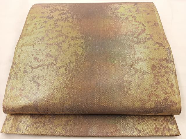平和屋着物◎全通柄袋帯 霞文 引箔 正絹 逸品 BAAM2104if