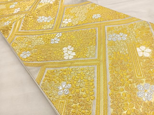 平和屋着物◎六通柄袋帯 唐織 花尽し 金銀糸 正絹 逸品 BAAM2561ea